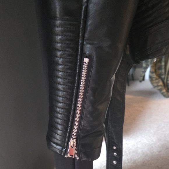 Fashion Nova Black Leather Biker Jacket - Picture 8 of 12